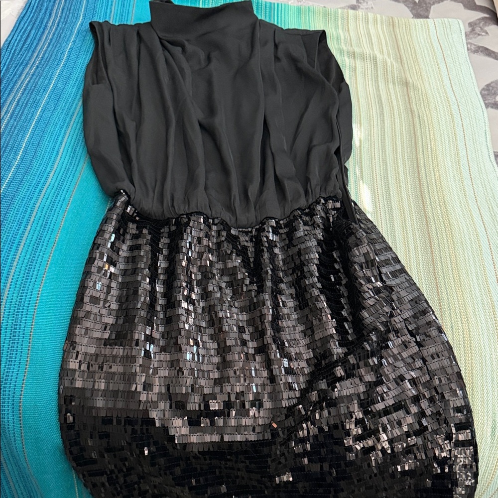 Noli Pia Sequin Black Mini Dress